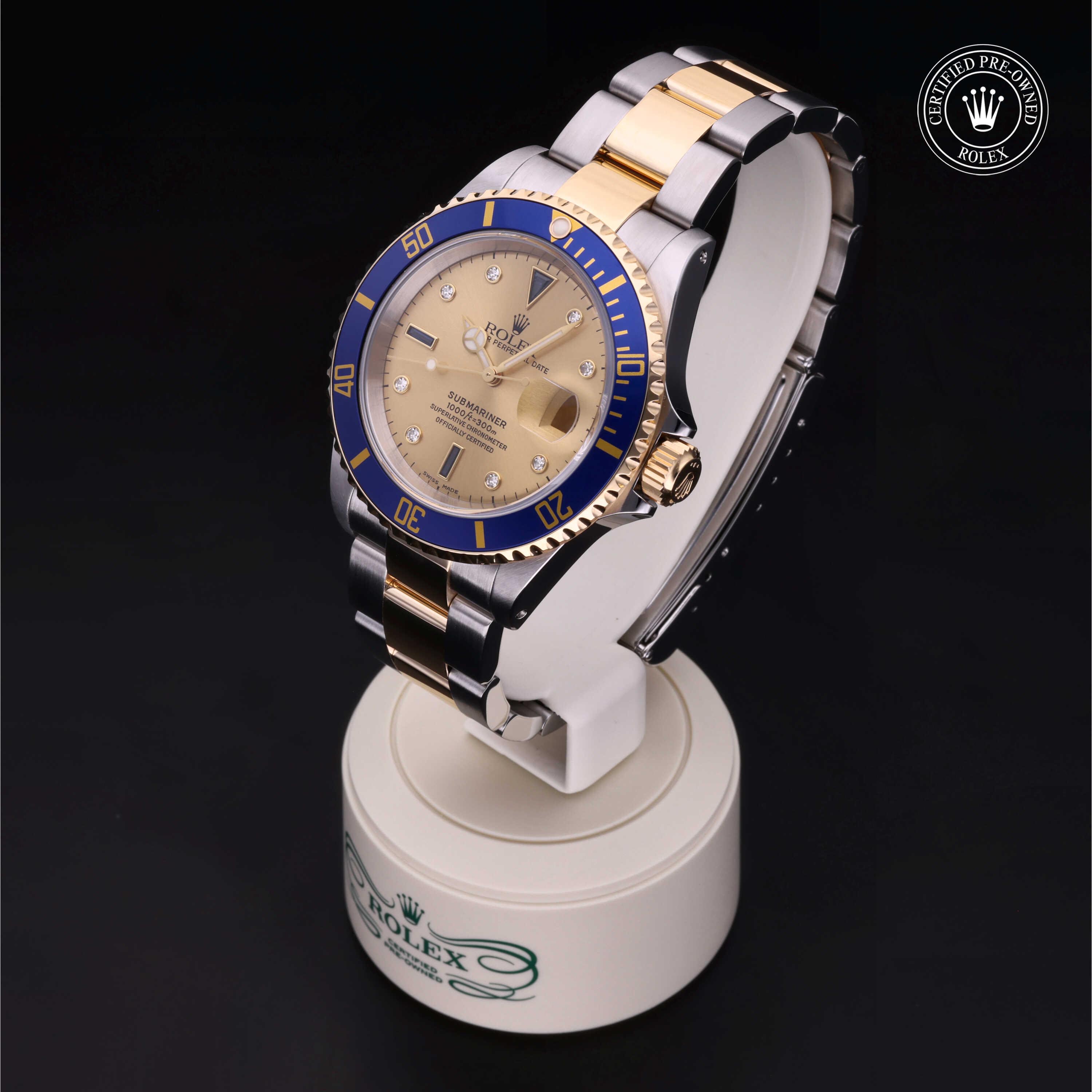 Rolex Submariner Date 360 view 16613