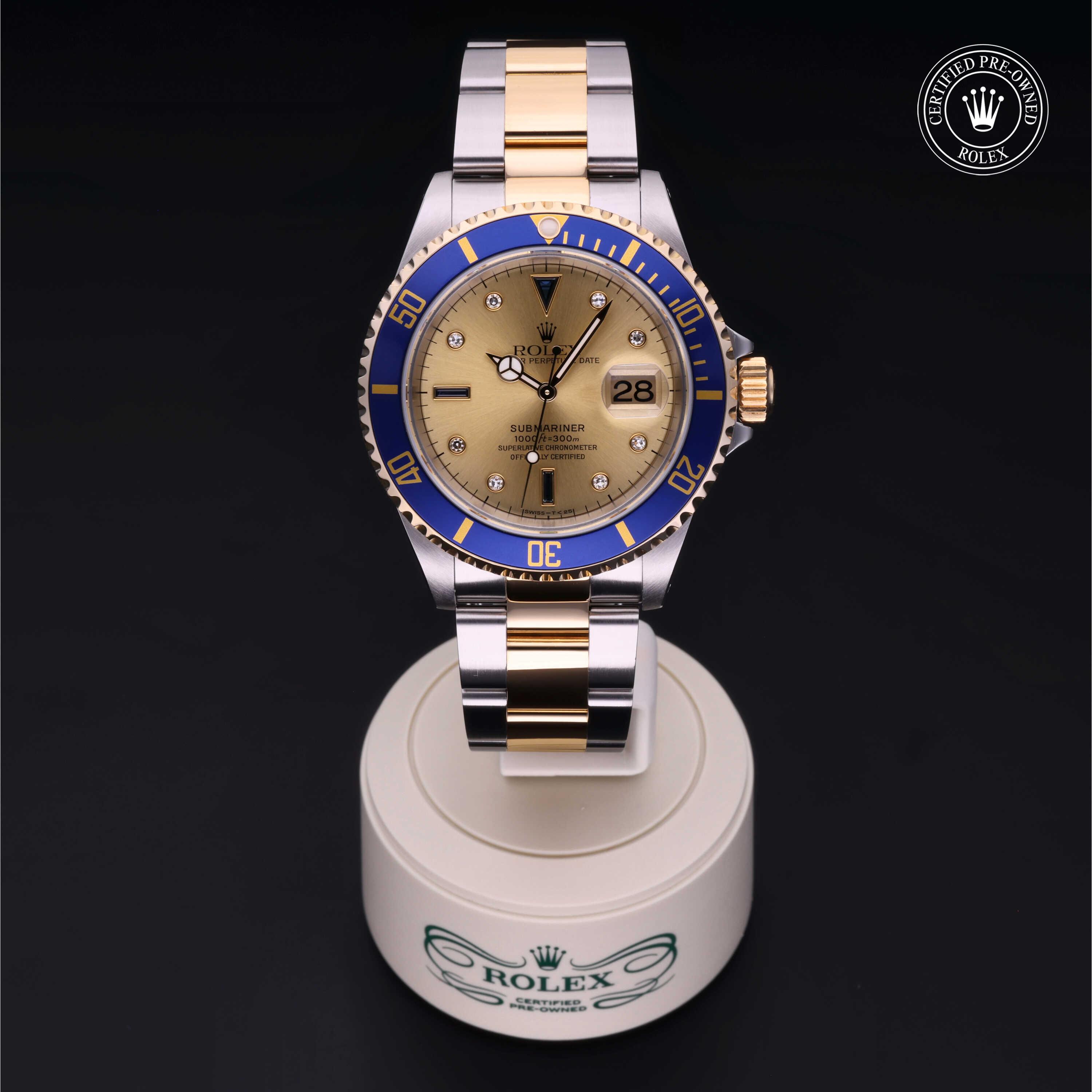 Rolex Submariner Date 360 view 16613