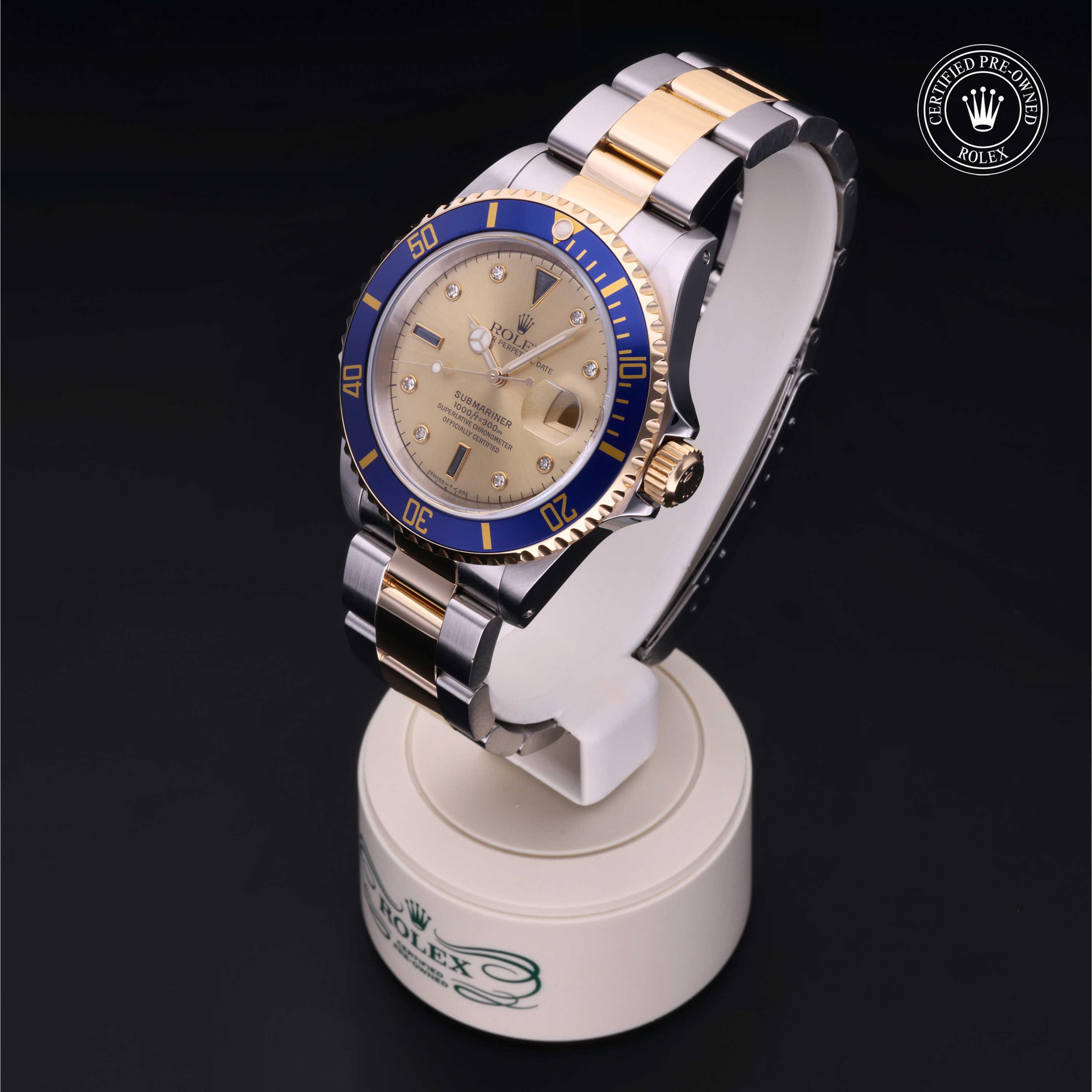 Rolex Submariner Date 360 view 16613